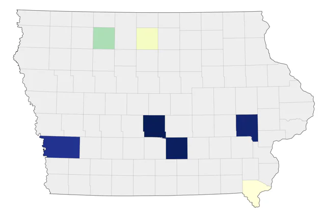 Parasitic Jaeger county map