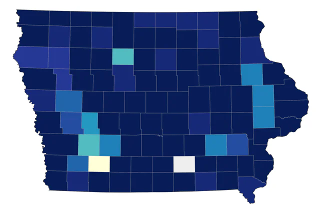 Pectoral Sandpiper county map