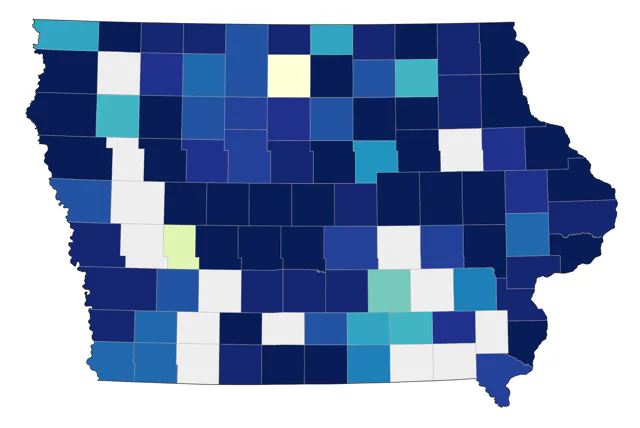 Peregrine Falcon county map
