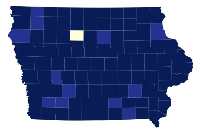 Pied-billed Grebe county map