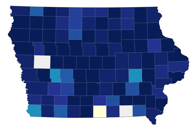 Pine Siskin county map