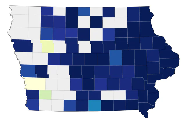 Prothonotary Warbler county map
