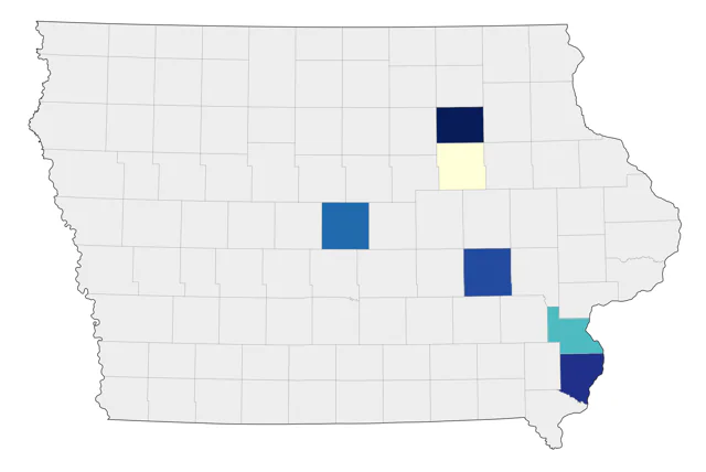 Purple Gallinule county map