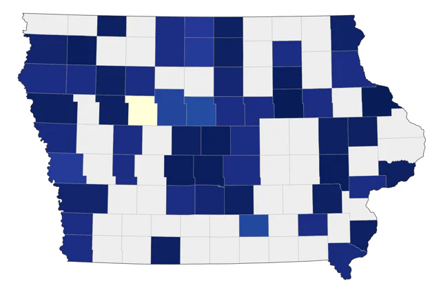 Red Crossbill county map