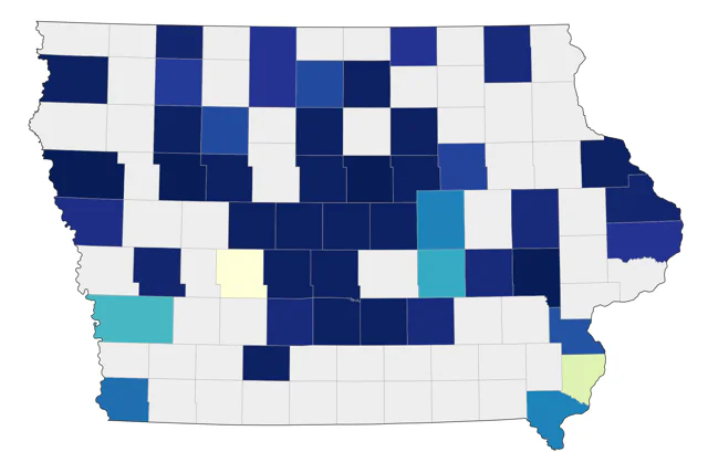 Red-necked Phalarope county map