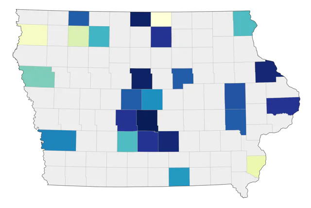 Red-throated Loon county map