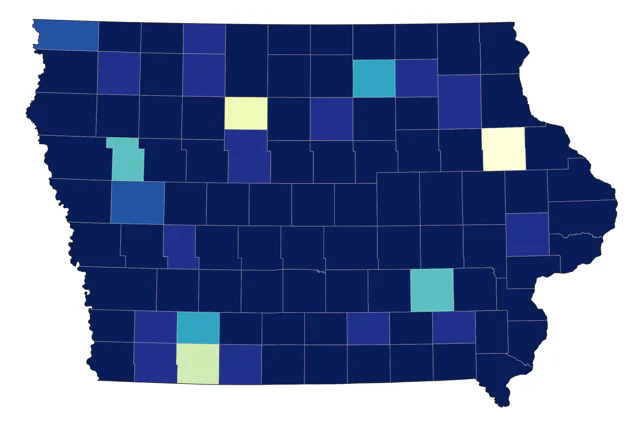 Ring-billed Gull county map