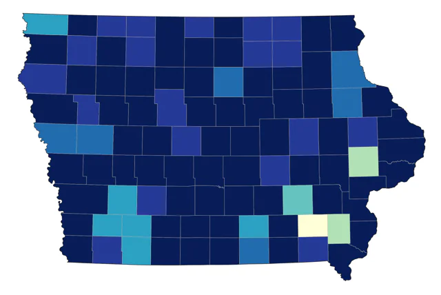 Ruddy Duck county map
