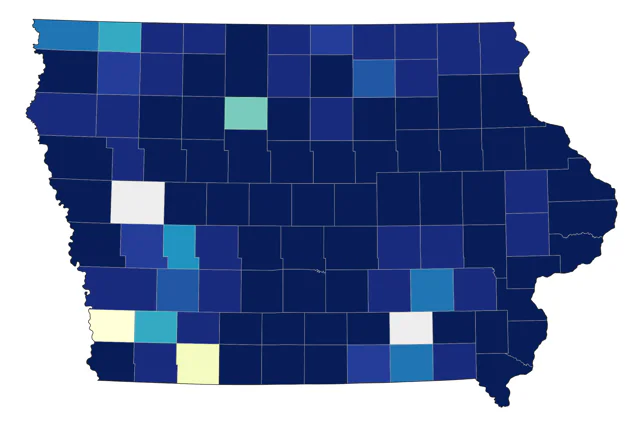Rusty Blackbird county map