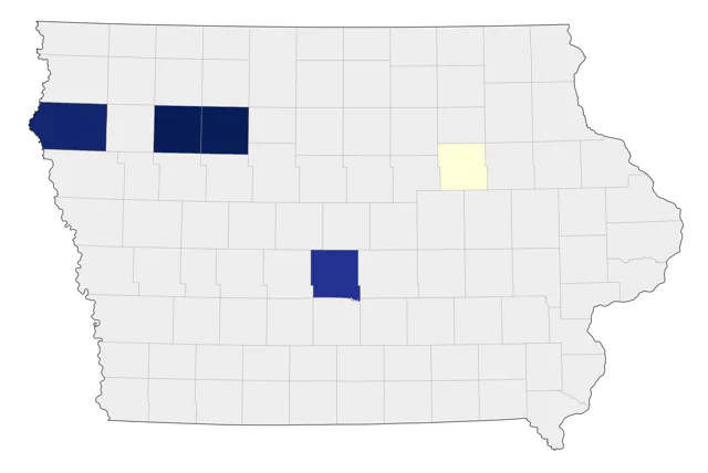Sage Thrasher county map
