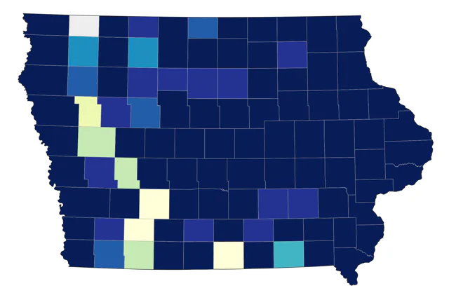Scarlet Tanager county map
