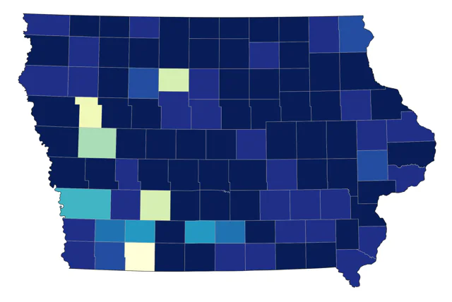 Sedge Wren county map