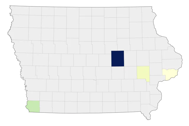 Sharp-tailed Sandpiper county map