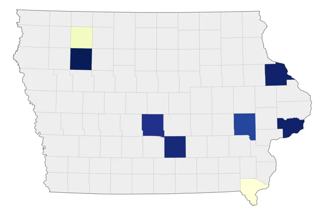Short-billed Gull county map
