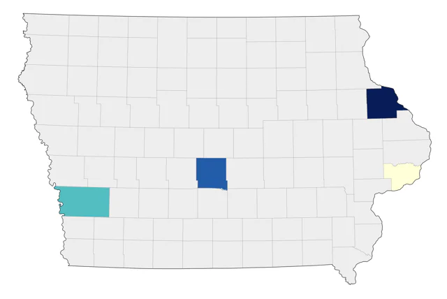 Slaty-backed Gull county map