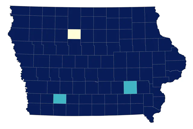 Song Sparrow county map