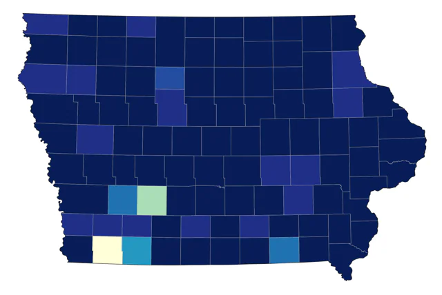 Swamp Sparrow county map