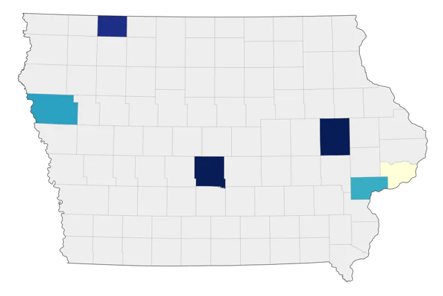 Townsend's Warbler county map