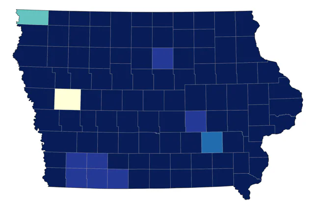 Trumpeter Swan county map