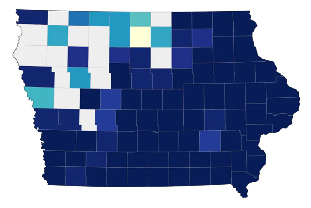 Tufted Titmouse county map