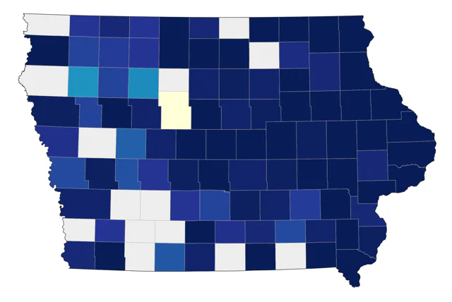 Veery county map