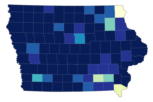 Western Meadowlark county map