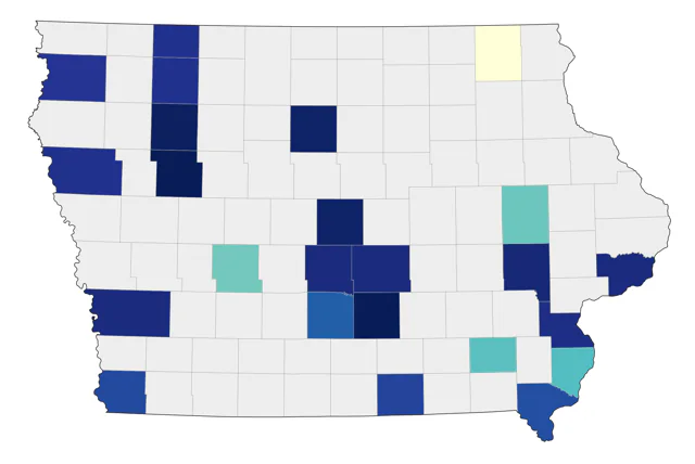 Western Sandpiper county map