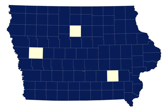 White-breasted Nuthatch county map