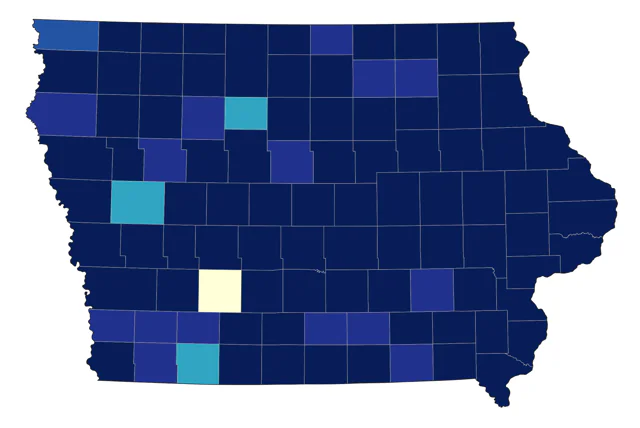White-crowned Sparrow county map