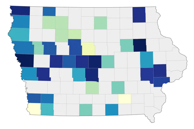 White-winged Dove county map