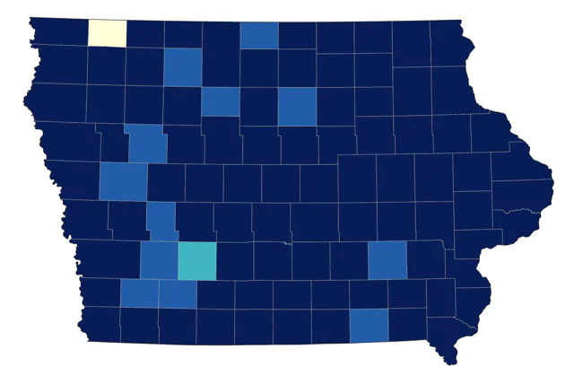 Wild Turkey county map