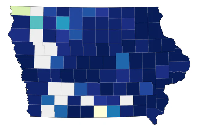 Winter Wren county map