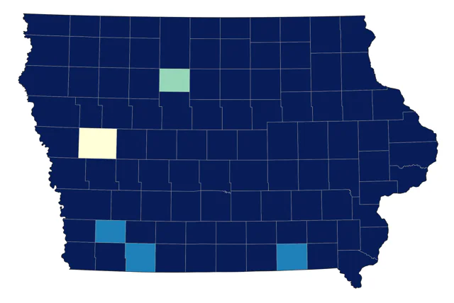 Wood Duck county map