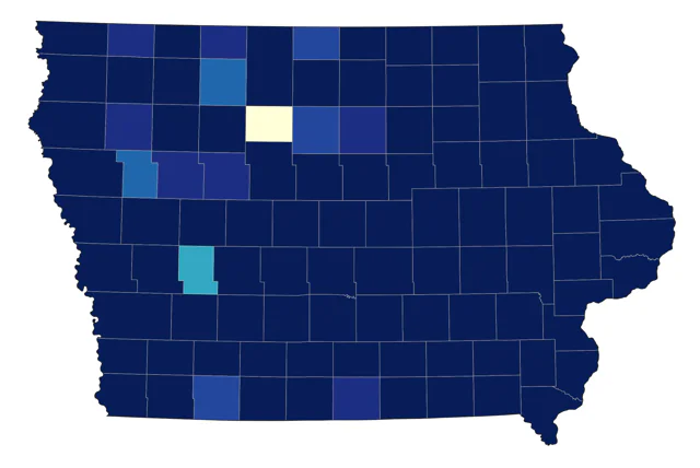 Yellow-throated Vireo county map