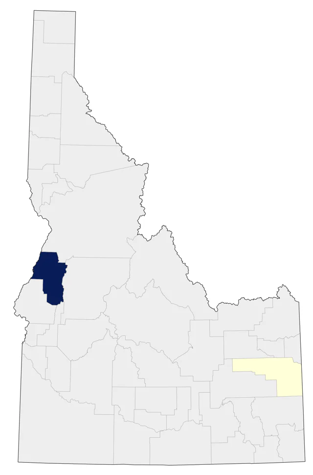 Acorn Woodpecker county map
