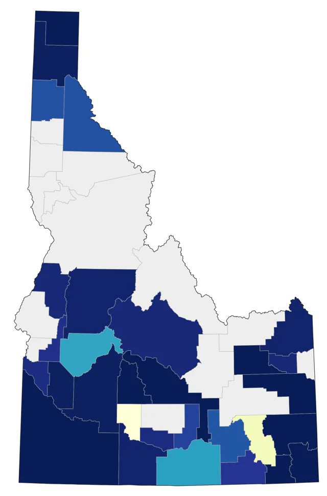 American Bittern county map