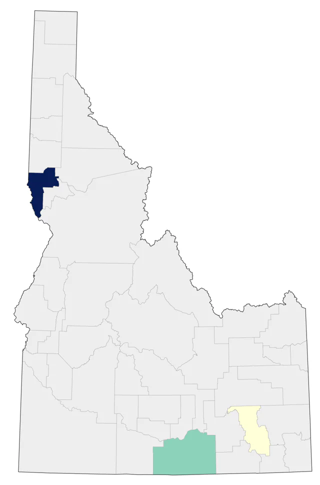 American Black Duck county map