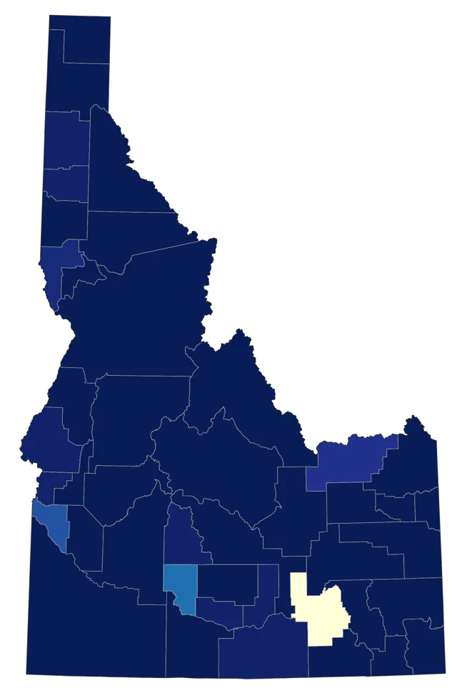 American Dipper county map