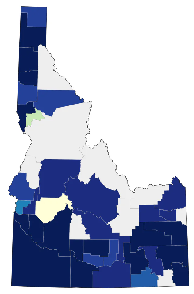 American Herring Gull county map