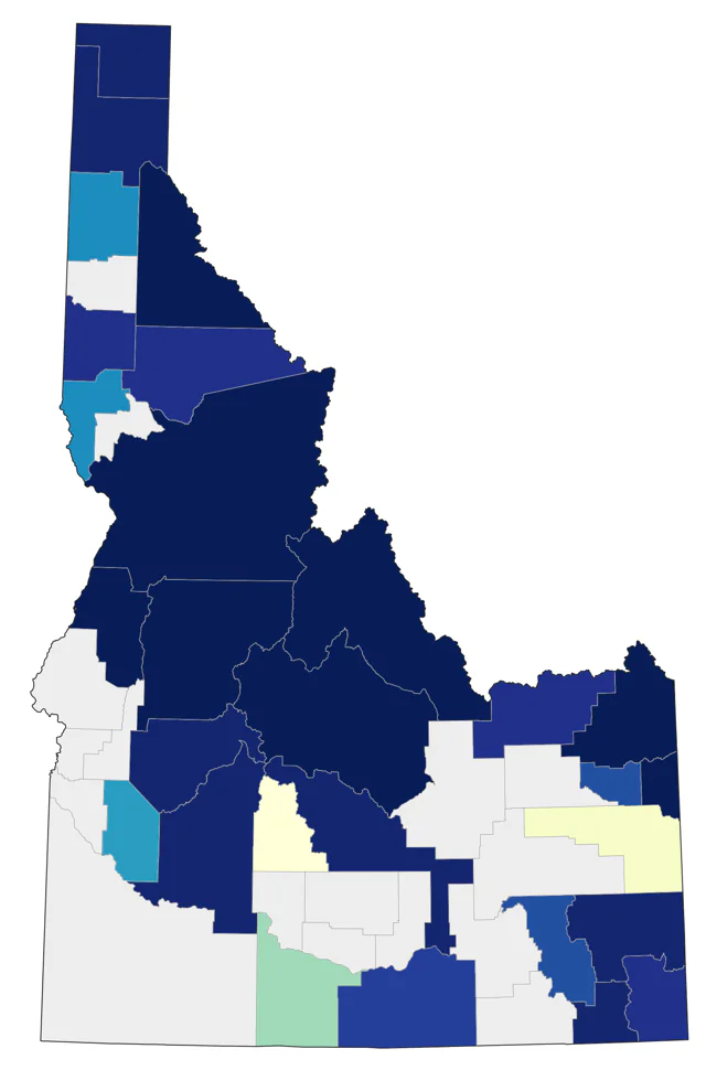 American Three-toed Woodpecker county map