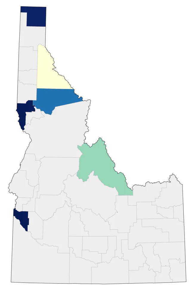 Ancient Murrelet county map