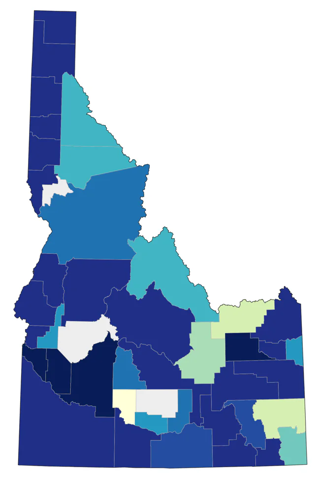 Baird's Sandpiper county map