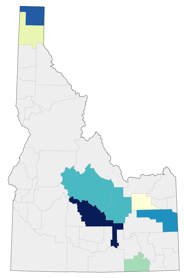 Baltimore Oriole county map