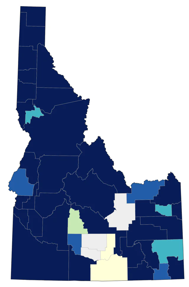 Barrow's Goldeneye county map