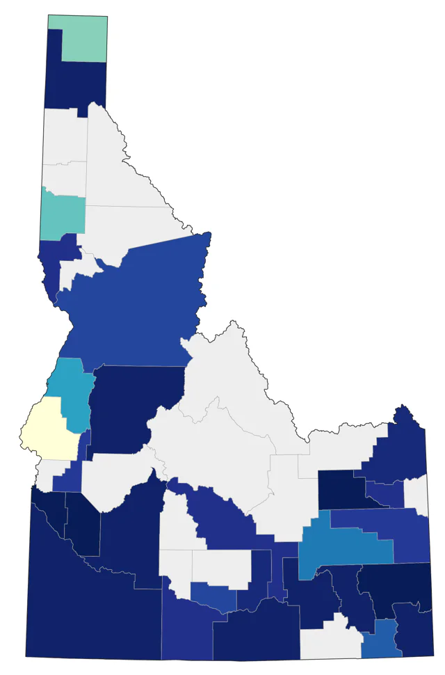 Black-bellied Plover county map
