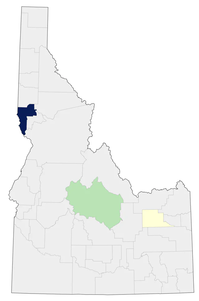 Black Phoebe county map