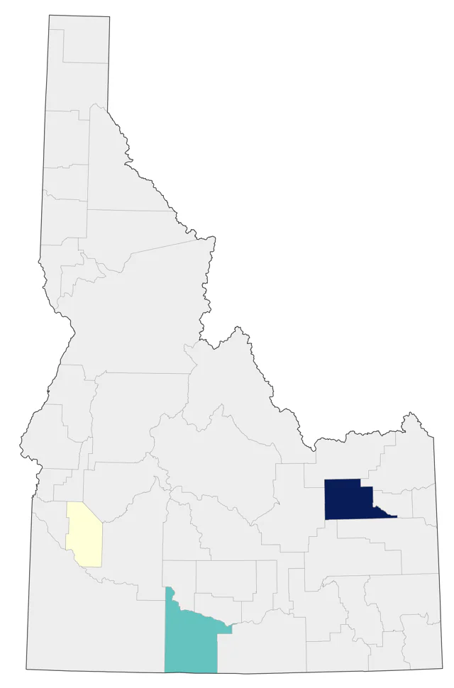 Blackburnian Warbler county map