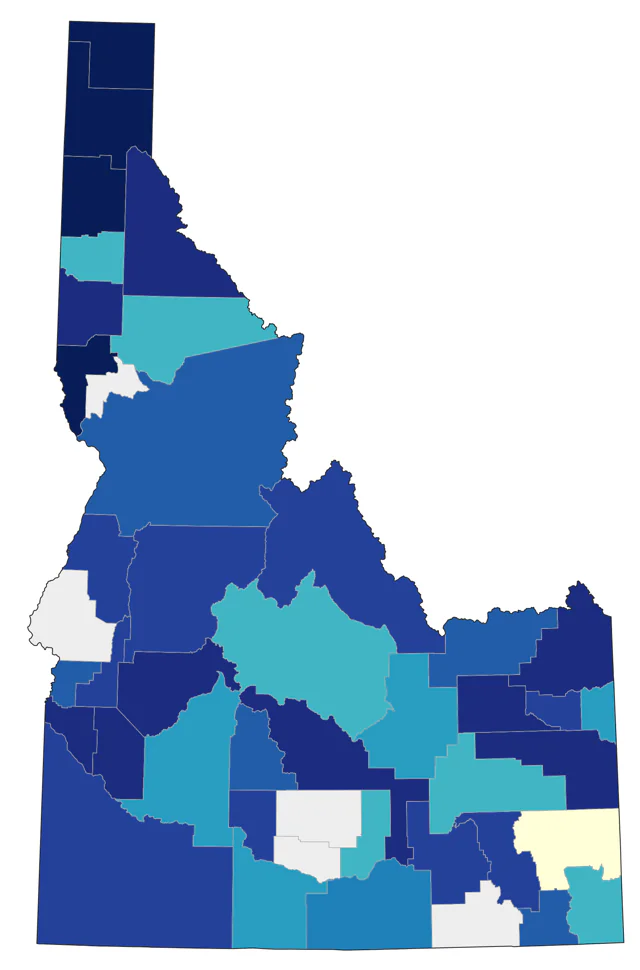 Blue Jay county map
