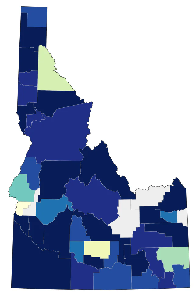 Bonaparte's Gull county map