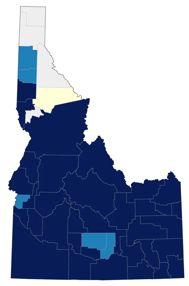 Brewer's Sparrow county map